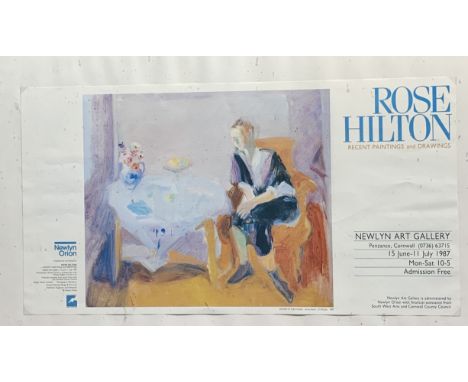 Rose HILTON Newlyn Orion Exhibition poster 1987Together with five other works from Rose's cottage This very personal collecti