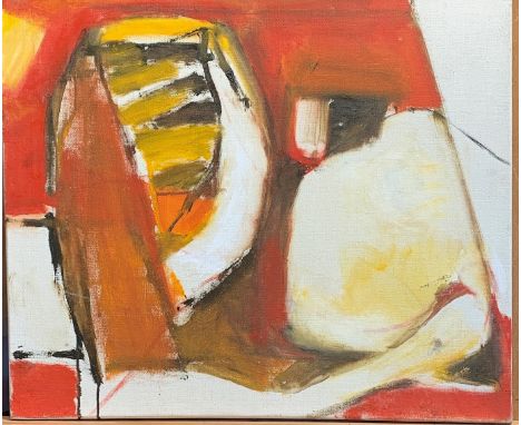 Patricia SANDERSON When the Speed Freak Takes Over Oil on canvas Signed and inscribed to the back 46 x 55cmThis very personal