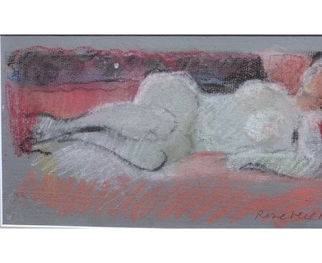 Rose HILTON (1931-2019) Reclining Nude Pastel Signed Studio seal to the back 17 x 29.5cmThis very personal collection of pict