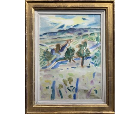 Guy Lindsay RODDON (1919-2006)Near BeauneWatercolour Signed and inscribed David Messum label to the back 38 x 27cmThis very p