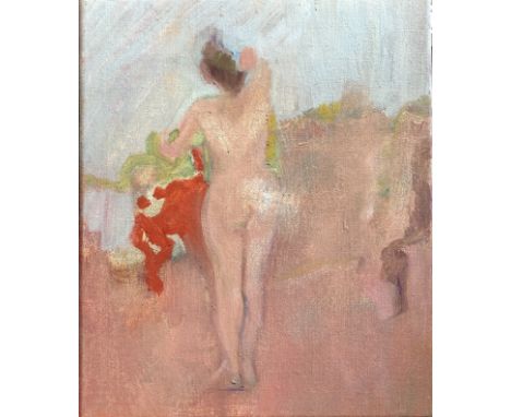 Rose HILTON (1931-2019) Standing NudeOil on canvas  Studio seal to the back 30 x 25.5cmThis very personal collection of pictu