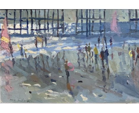 Bo HILTON (1961)Brighton PierOil on boardSignedInscribed to the back 17 x 25cmThis very personal collection of pictures from 