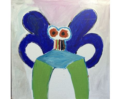 Fergus HILTON (1966)Thing Oil on canvasSigned and inscribed to the back 76 x 76cmThis very personal collection of pictures fr