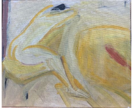 Rose HILTON (1931-2019) Sunny GirlOil on boardSigned and inscribed to the backStudio seal to the back 25 x 35cmThis very pers