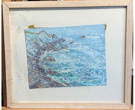 David KEMP (1945)Pelting Down on the Cornish Coast Pastel Monogrammed and  dated '0223 x 29.5cmThis very personal collection 