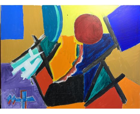 Fergus HILTON (1966)Abstract OIl on canvas Signed and inscribed to the back 76 x 102cmThis very personal collection of pictur