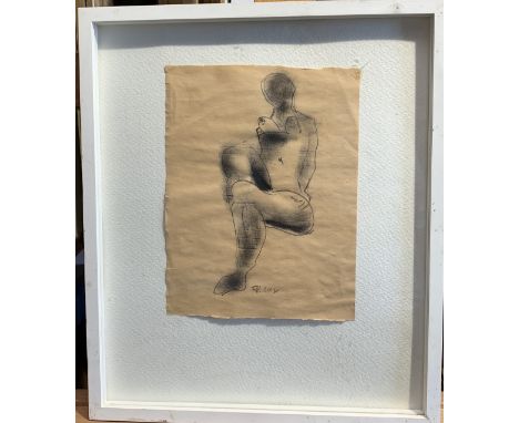 Frank PHELAN (1932)Seated NudeCharcoal and pencil Initialled and dated 201223 x 17cmThis very personal collection of pictures