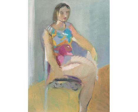 Rose HILTON (1931-2019) Seated modelOil on boardStudio seal to the back 40 x 30.5cmThis very personal collection of pictures 