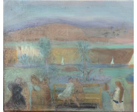 Rose HILTON (1931-2019) In The ParkOil on canvasStudio seal to the back 40 x 51cmThis very personal collection of pictures fr