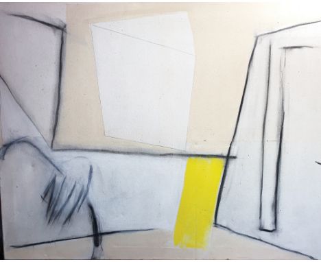 Frank PHELAN (1932)Yellow Wedge Oil on canvas Signed, inscribed and dated 2010 to the back 96 x 127cm(See illustration)This v