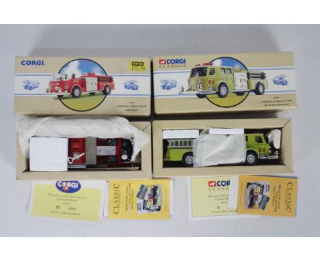 Corgi - 2 x boxed limited edition American La France Pumper Models, a City Of Orlando Fire truck in 1:50 scale # 97326 This e