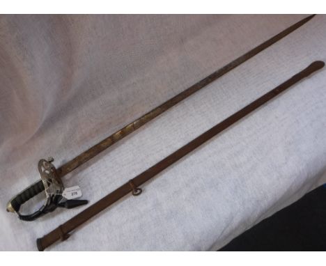 A LIGHT INFANTRY OFFICER'S SWORD WITH SCABBARD