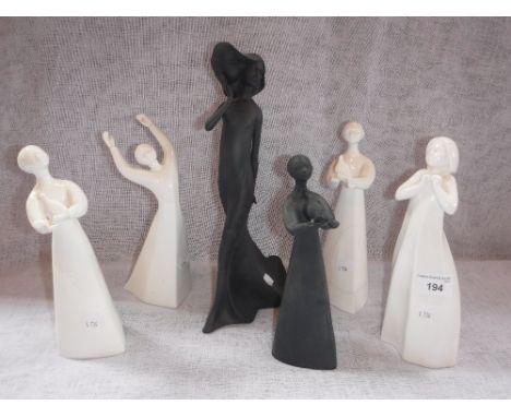 A COLLECTION OF SIX ROYAL DOULTON FIGURES including 'Peace' and others