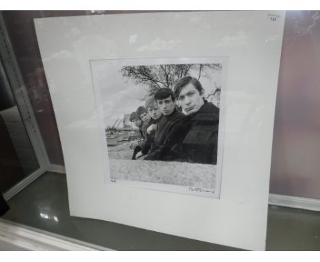 PHILIP TOWNSEND: A PHOTOGRAPH OF THE ROLLING STONES, their first photo shoot at Chelsea Harbour, ink signature lower right, A