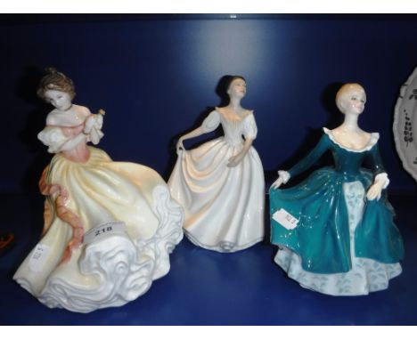 THREE ROYAL DOULTON FIGURES including 'Applause' 