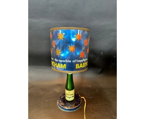 A Babycham table lamp, 13" high.