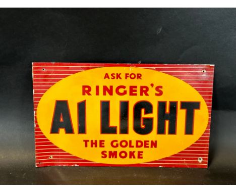 A small Ringer's A1 Light tobacco tin sign, 10 x 6 1/2".