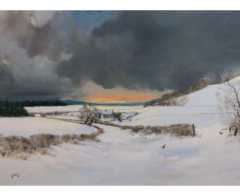 Kenneth Bone (British, 20th C.) 'The Intruder'oil on canvassigned and dated '8676 x 102cm***CONDITION REPORT***Oil on origina