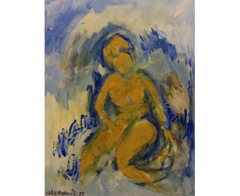 James Lawrence Isherwood (British, 1917- 1989) 'Welsh nude'oil on canvassigned and dated ’77, inscribed verso with price 52gn