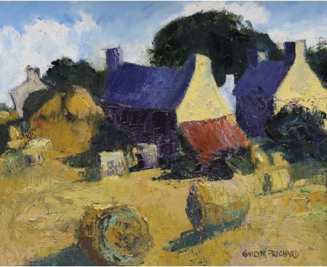 § § Gwilym Prichard (Welsh, 1931-2015) 'Brittany - Summer'oil on canvassigned, with artist inscription versp44 x 53cm***CONDI