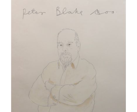 § § Adam Birtwistle (British, 1959-) Portrait of Peter Blakepencil and gouache75 x 75cm***CONDITION REPORT***Some slight undu