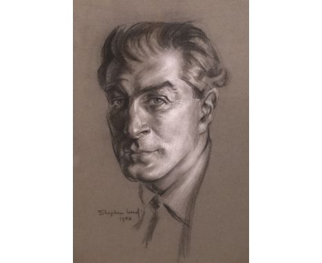 Stephen Thomas Ward (British, 1912-1963) Portrait of ‘Baron’, a high society photographercharcoal and chalksigned and dated 1