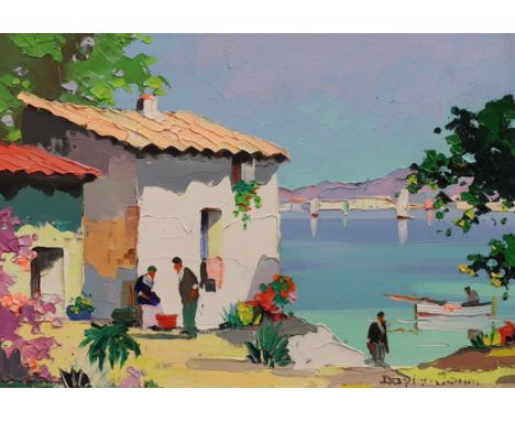 § § Cecil Rochfort D'Oyly-John (British, 1906-1993) 'Near the Flower Market, Cannes, S of France'oil on canvassigned25 x 35cm