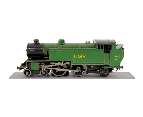 A scratch built live steam model of a C.M.R 2-4-4 tank engine ‘Linda’, with original painted finish, length 77cm width 20cm h