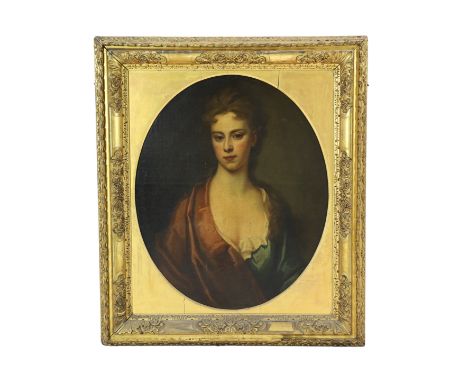 English School c.1760 Portrait of a ladyoil on canvas72 x  59cm***CONDITION REPORT***Oil on canvas relined many years ago, ca