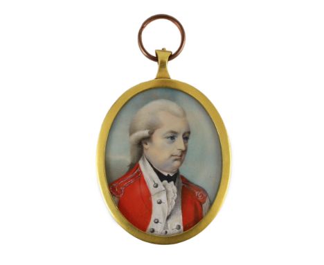 English School c.1800 Portrait miniature of an Irish army officerwatercolour on ivoryIvory submission reference: U4JESPSU4.75
