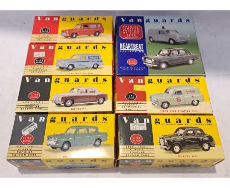 Lledo, a boxed Group of 1:43 Scale Vanguards. Includes VA23000 Green Austin A35 with others. Although unchecked for completen
