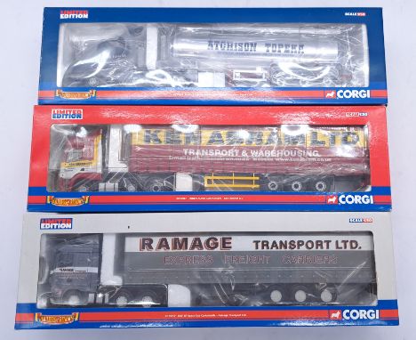 Corgi "Hauliers Of Renown" a boxed group, to include CC13907 - Foden Alpha Curtainside "Ken Abram LTD" as well as others. Con