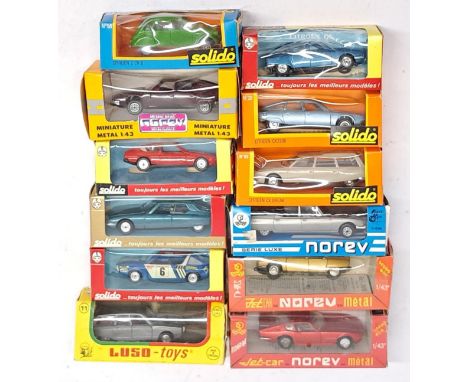 Norev (France), Solido &amp; Luso Toys, a boxed Car group. &nbsp;Although unchecked for completeness condition generally appe