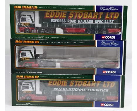 Corgi, 1:50 Scale, a boxed &ldquo;Eddie Stobart&rdquo; Commercial group. &nbsp;Although unchecked for completeness condition 