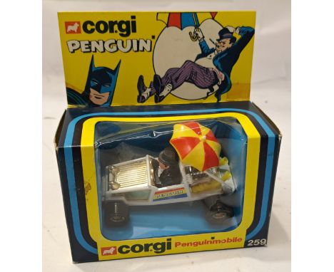 Corgi, a boxed 259 Penguinmobile. Although unchecked for completeness condition appears Good to Excellent within Fair Plus to