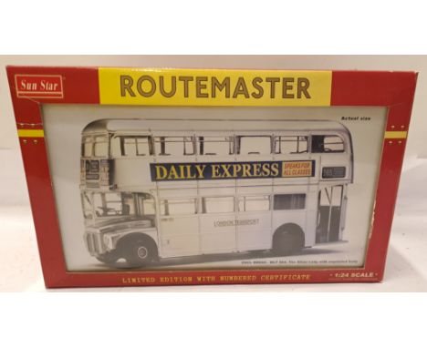 Sunstar, a boxed 1:24 Scale Routemaster Series 2903: RM664 - WLT 664: The Sliver Lady with unpainted body. Although unchecked