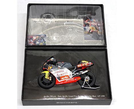 Minichamps&nbsp;Valentino Rossi Collection, 1:12 Scale, Aprilia 250ccm Team Aprilia Grand Prix Racing 1999, boxed.&nbsp;&nbsp