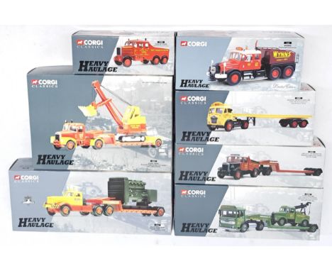 Corgi Heavy Haulage, 1:50 Scale, a boxed group. &nbsp;Although unchecked for completeness condition generally appears to be E