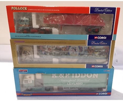 Corgi a boxed group of 1:50 Scale Trucks. Includes CC12104 Renault Premium Curtainside "Strongserve LTD" with others. Althoug
