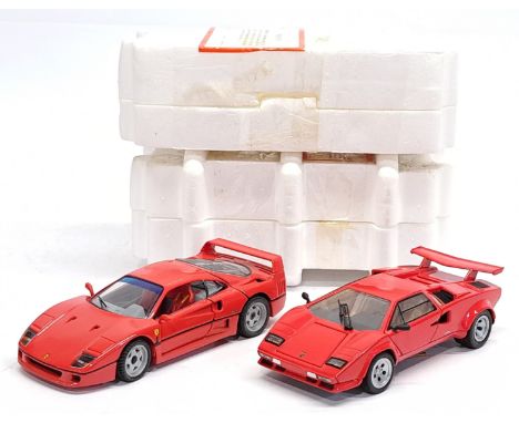 Franklin Mint, 1:24 Scale, Ferrari, an unboxed pair. &nbsp;Although unchecked for completeness condition generally appears to