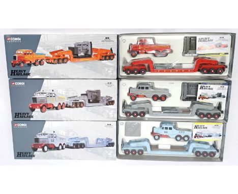 Corgi Heavy Haulage, 1:50 Scale, a boxed group. &nbsp;Consisting of 17603 Scammell Constructor and 24 Wheel Girder Trailer &a