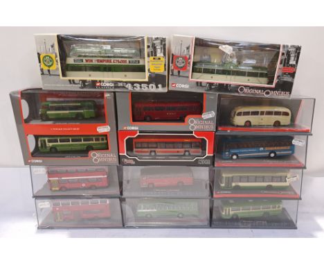 Corgi, a boxed Group of 1:76 Scale Original Omnibus. Includes 44001 Blackpool Brush Railcoach Original Livery with others. Al
