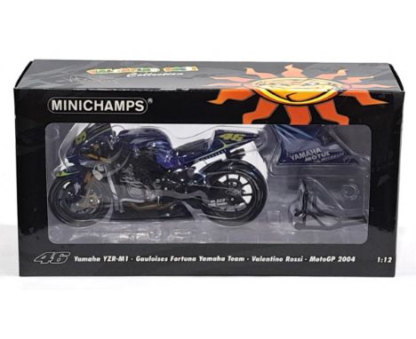 Minichamps Valentino Rossi Collection, 1:12 Scale, Yamaha YZR-M1 &ndash; Gauloises Fortuna Yamaha Team &ndash; MotoGP 2004, b