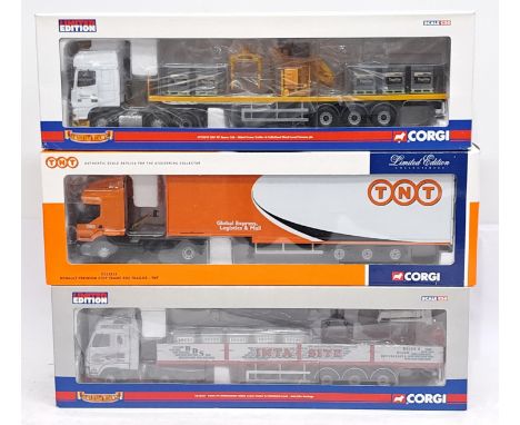 Corgi, 1:50 Scale, a boxed Commercial group. &nbsp;Includes CC12111 Renault Premium Step Frame Box Trailer &ldquo;TNT&rdquo;.