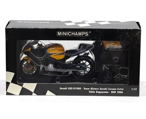 Minichamps, 1:12 Scale, Suzuki GSX-R1000 &ndash; Yukio Kagayama &ndash; WSB 2006, boxed.&nbsp;&nbsp;Although unchecked for co