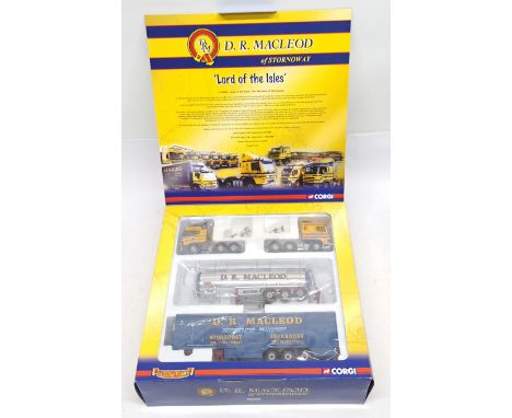 Corgi Hauliers of Renown, 1:50 Scale, CC99165 DAF 95XF, Scania Topline, Clayton Tanker, Fridge Trailer &ldquo;D.R. MacLeod of