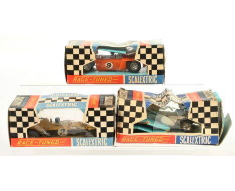 Slot cars - Scalextric car group to include C19 Team car, C9 Dffenhauser front engine, C4 Electra. All with original boxes Co