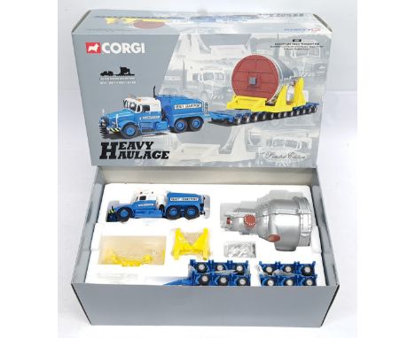 Corgi Heavy Haulage, 1:50 Scale,&nbsp;18001 Scammell Contractor with Nicholas Bogie Trailer &amp; Steam Turbine Load&nbsp;&ld