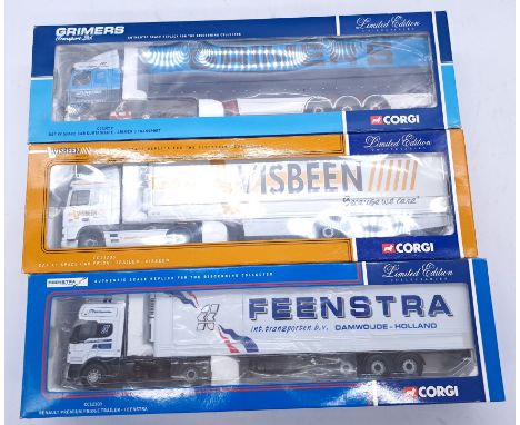 Corgi, A boxed truck and trailer group, to include CC13205 - DAF XF Space Cab Fridge Trailer "Visbeen"&nbsp; as well as other