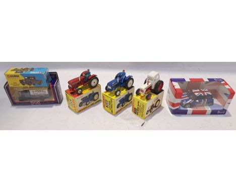 Dinky, Corgi &amp; Lledo, a boxed Group of Commercial Vehicles. Includes 305 David Brown Tractor (White rear plastics). Altho